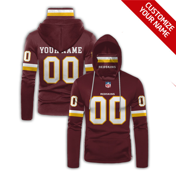 Men's Washington Football Team Red 2020 Customize Hoodie Mask Men's Washington Football Team Red 2020 Customize Hoodie Mask